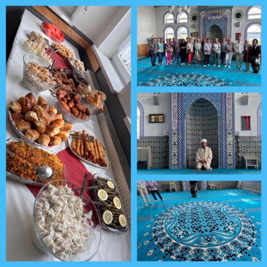 Besuch in der Moschee in Unterrot
