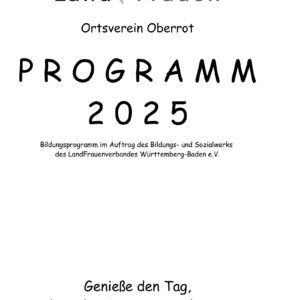 Jahresprogramm 2025