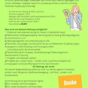 Beitragsanpassung 2026