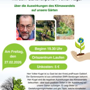 Einladung zum Vortrag „Garten und Klimawandel“