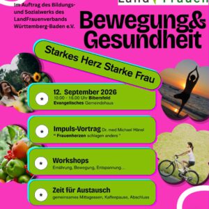 Einladung zur KreisLandFrauen-Veranstaltung Starkes Herz starke Frau